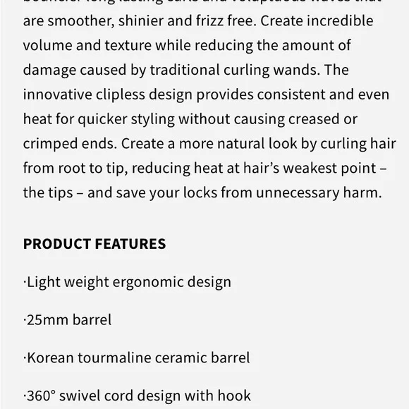 JOSE EBER CLIPLESS CURLING IRON - Picture 6 of 6